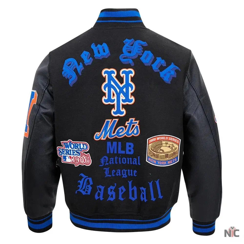 New York Mets Old English Varsity Jacket