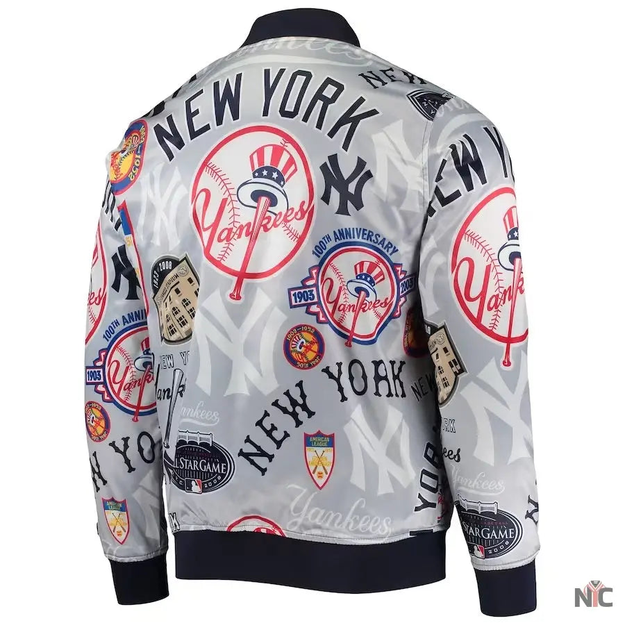New York Yankees Allover Print Full-Snap Jacket