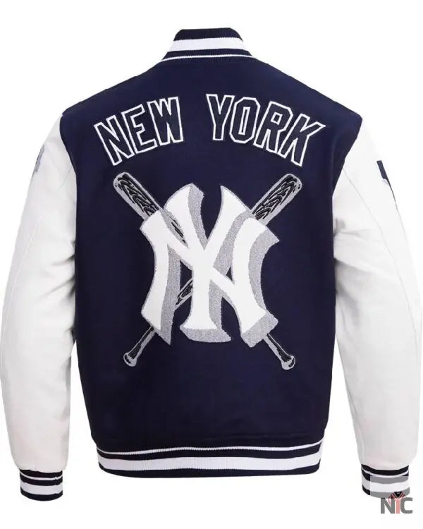 New York Yankees Mashup Wool & Leather Varsity Jacket
