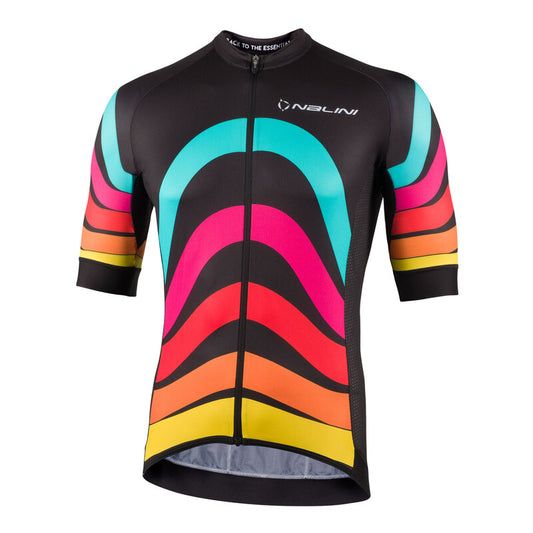 Nalini STRIPES Men's Cycling Jersey (Black/Multi) M, XL, 3XL