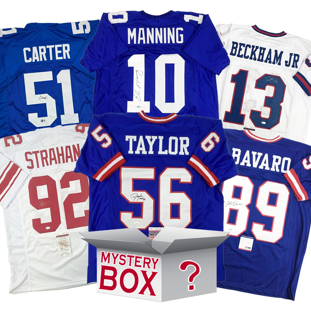 Autographed/Signed New York Football Jersey Mystery Box with PSA JSA or Beckett COA