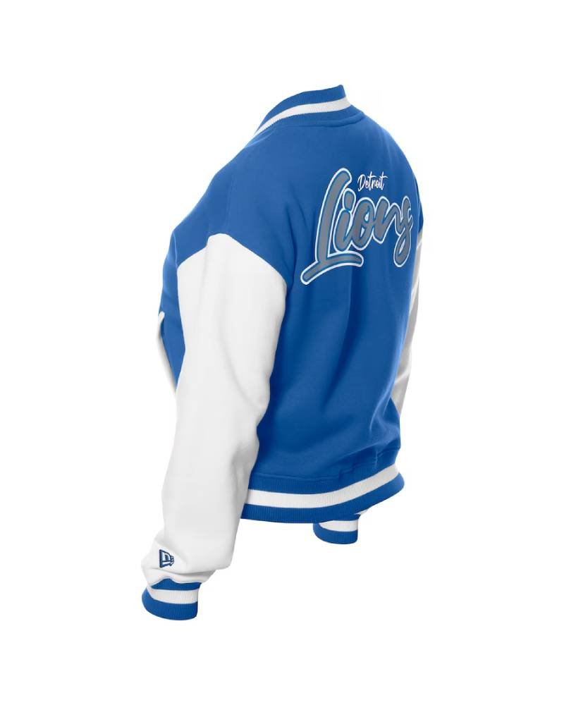 New Era Blue Detroit Lions Fleece Jacket