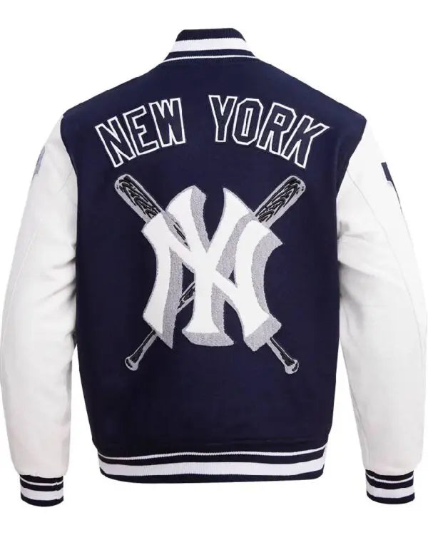 New York Yankees Mashup Wool & Leather Varsity Jacket