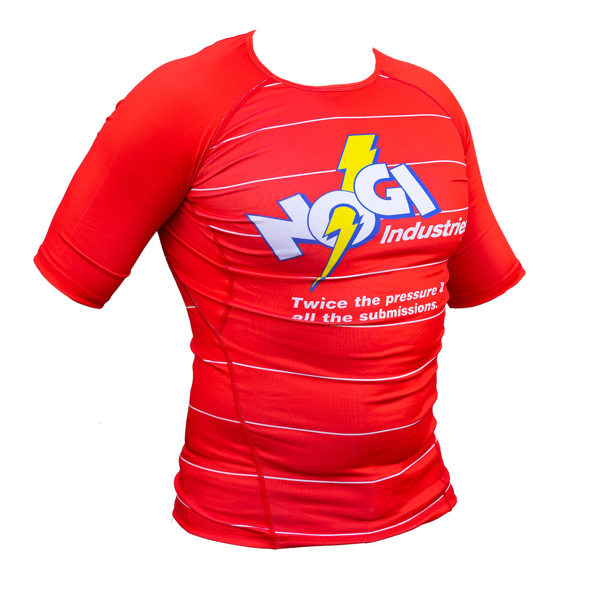 Energy Rash Guard by Nogi Industries Short Sleeve - RED
