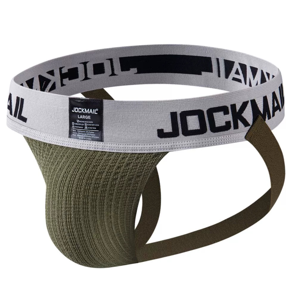 Jockmail Men’s Mesh Breathable Jockstrap Underwear – Sheer Mesh Style