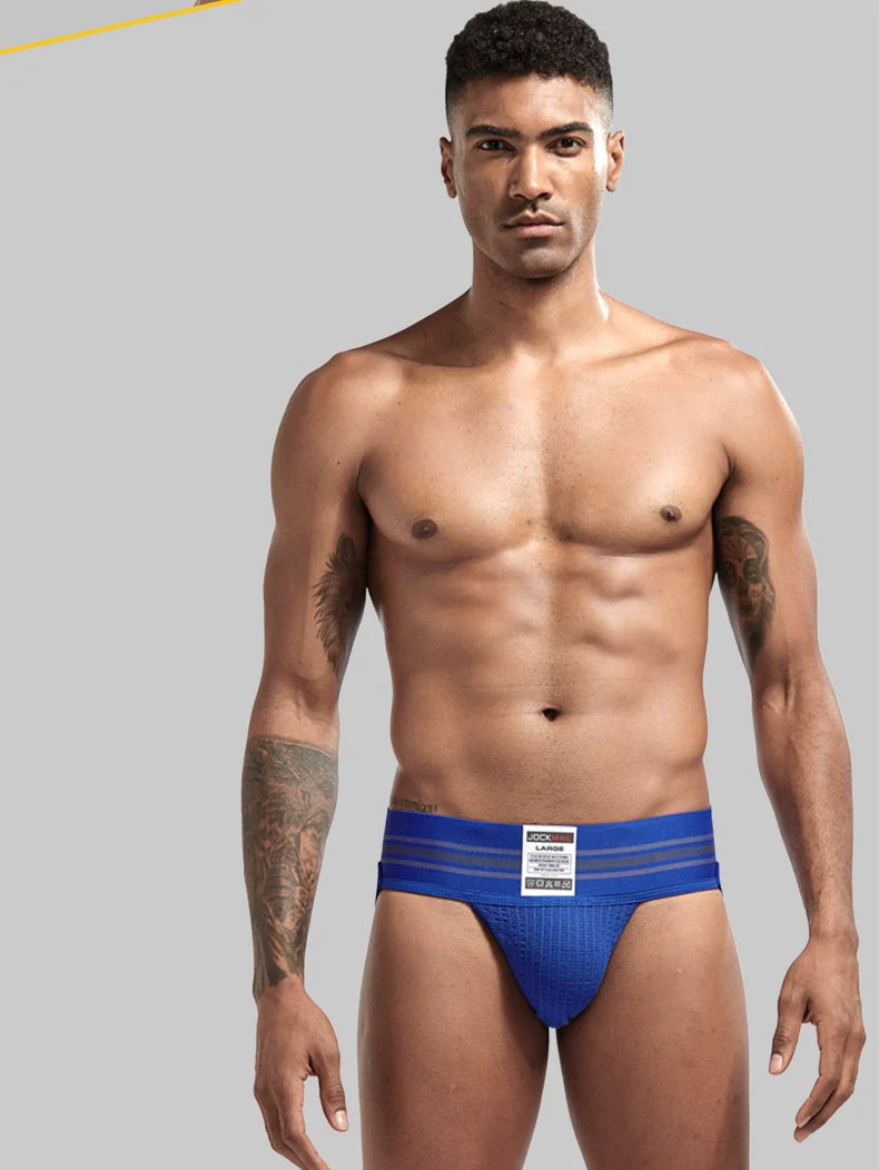 Jockmail Men’s Plaid Cotton Jockstrap – Low Waist, Breathable & Elastic Fit