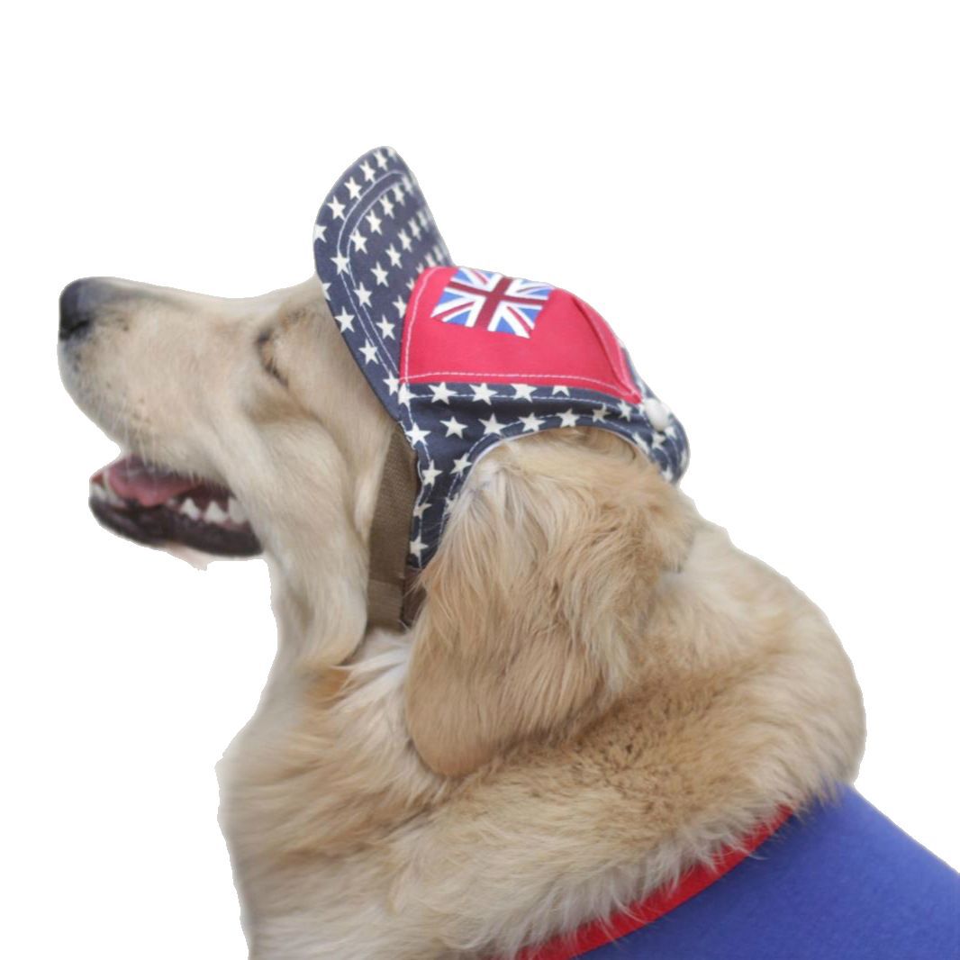 Star Print Dog Sun Hat with Ear Holes