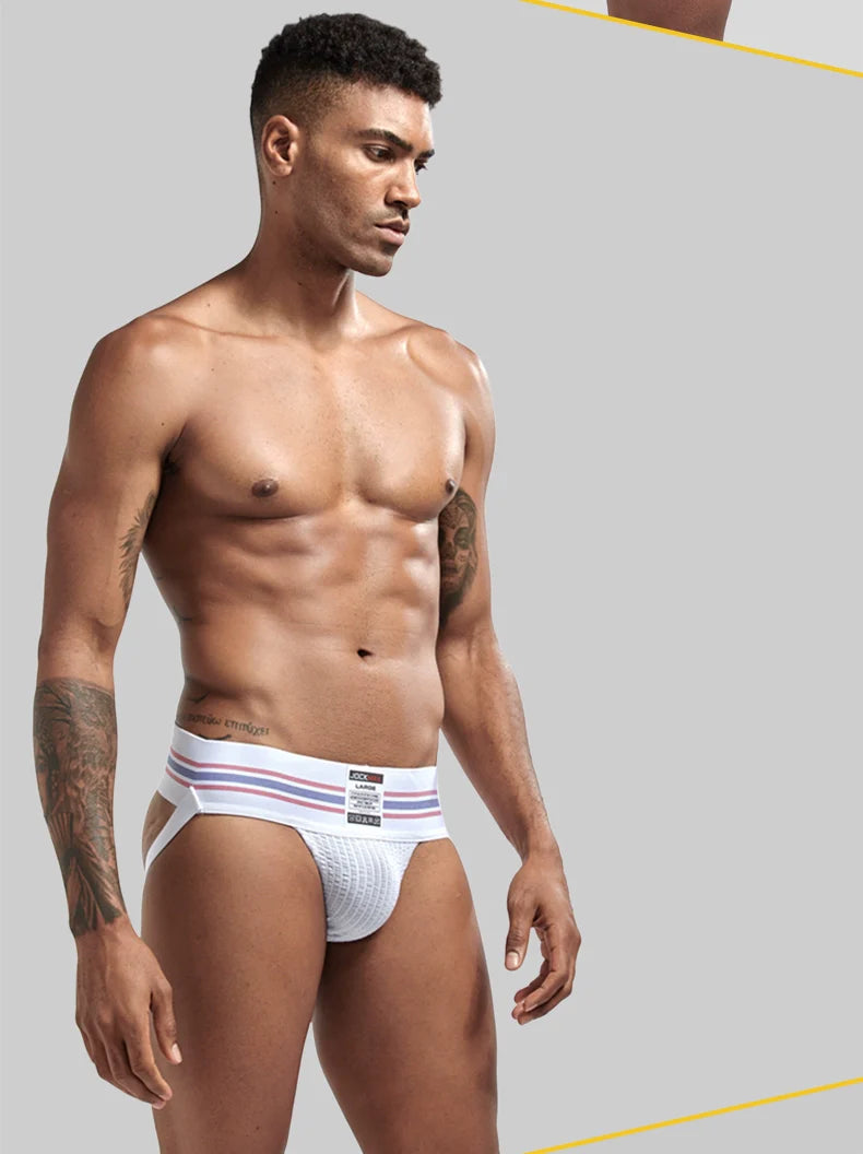Jockmail Men’s Plaid Cotton Jockstrap – Low Waist, Breathable & Elastic Fit