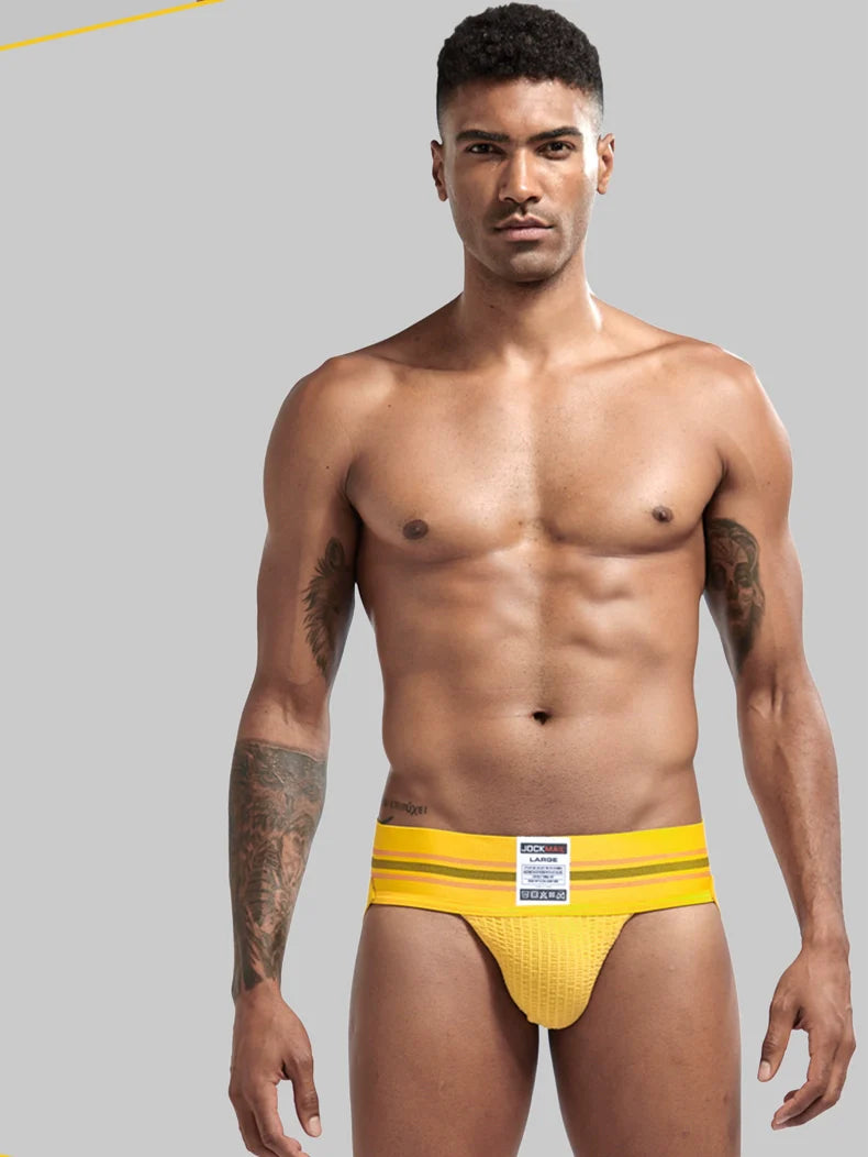 Jockmail Men’s Plaid Cotton Jockstrap – Low Waist, Breathable & Elastic Fit