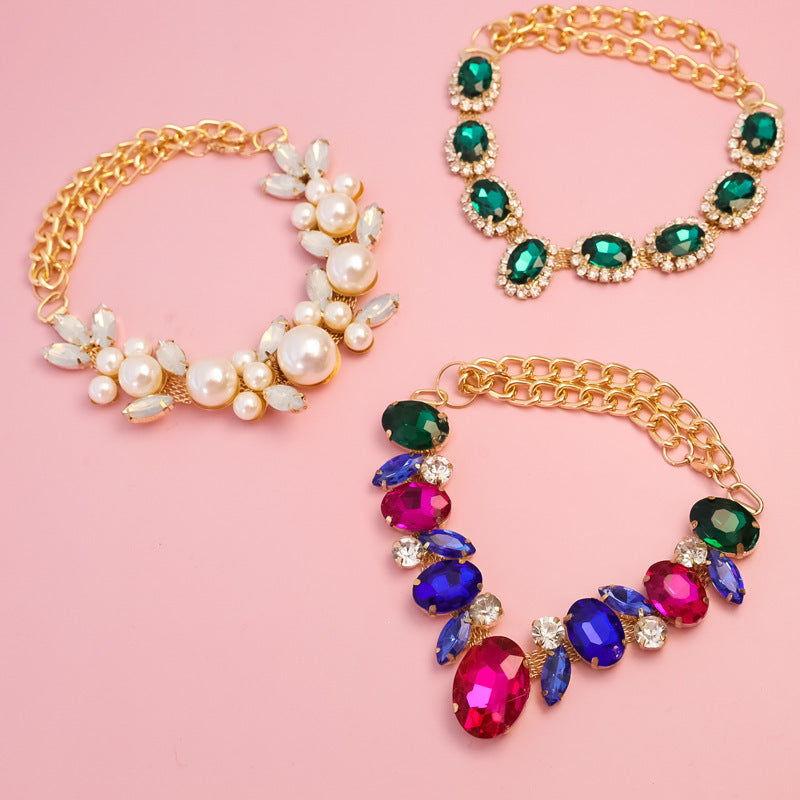 Dog Necklace Gem – Adjustable Gold Chain