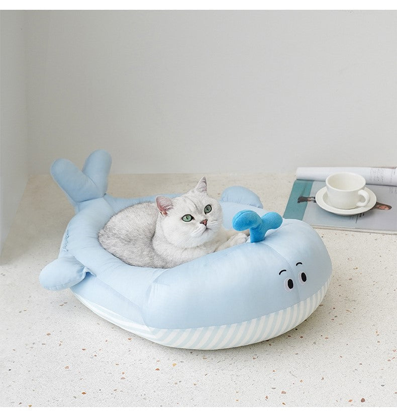Blue Whale Cozy Cool-to-Touch Pet Bed