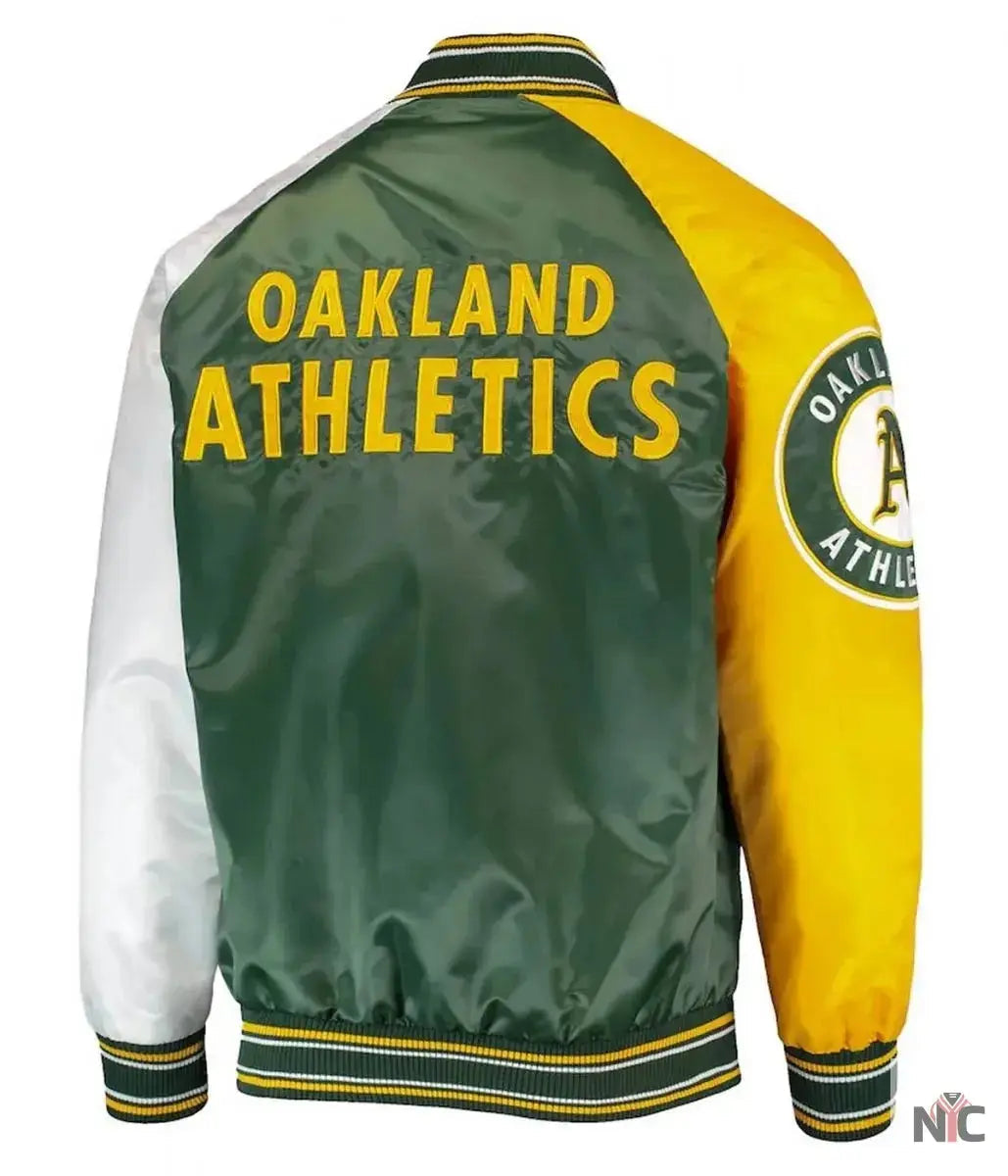 Oakland Athletics Reliever Satin Varsity Jacket