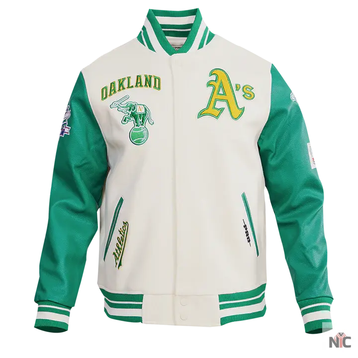 Oakland Athletics Retro Classic Rib Wool Varsity Jacket