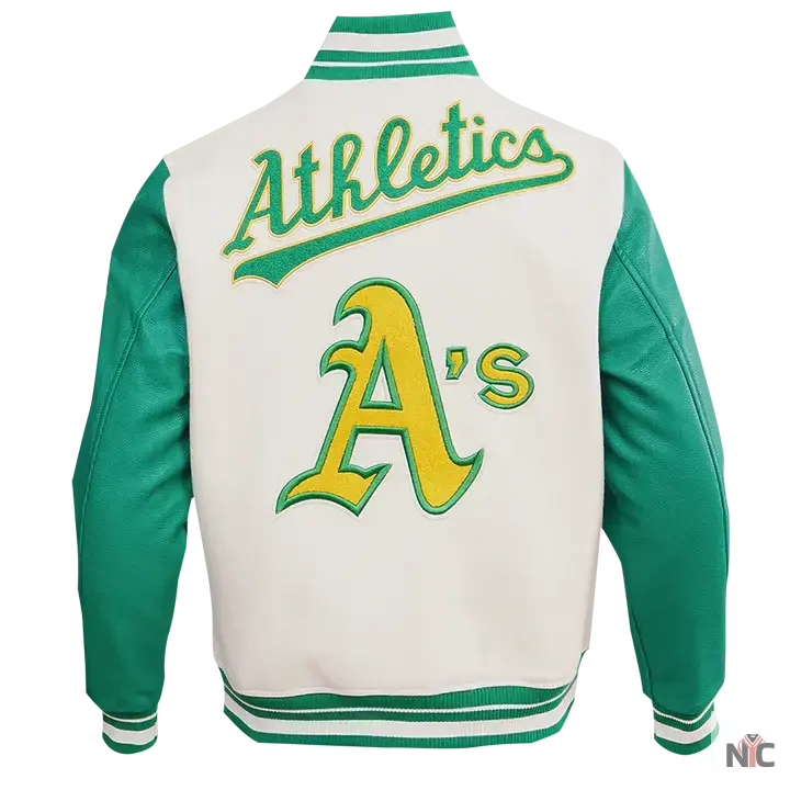 Oakland Athletics Retro Classic Rib Wool Varsity Jacket