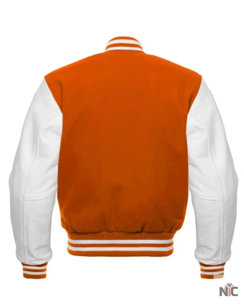 Orange And White Varsity Jacket