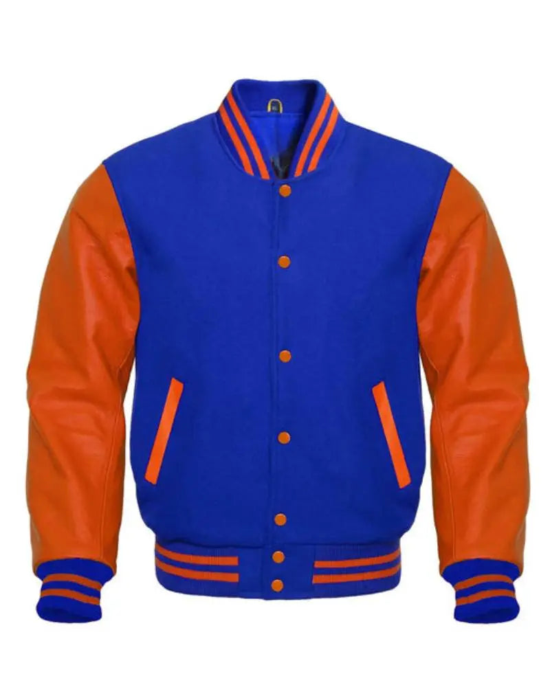 Orange And Blue Varsity Jacket