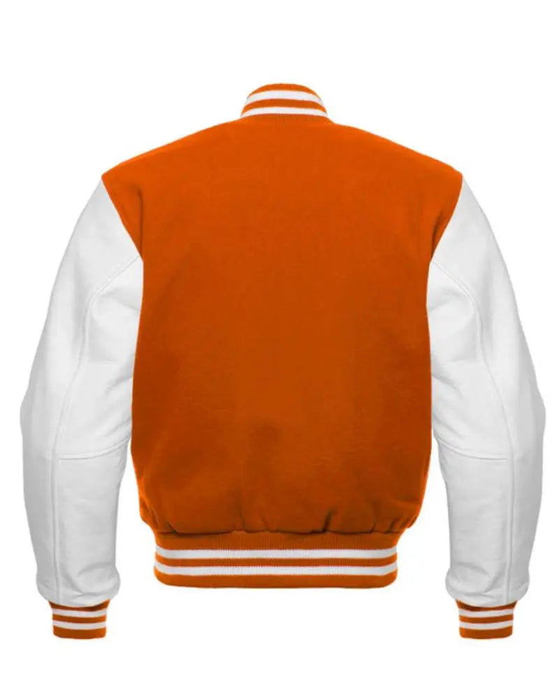 Orange And White Varsity Jacket