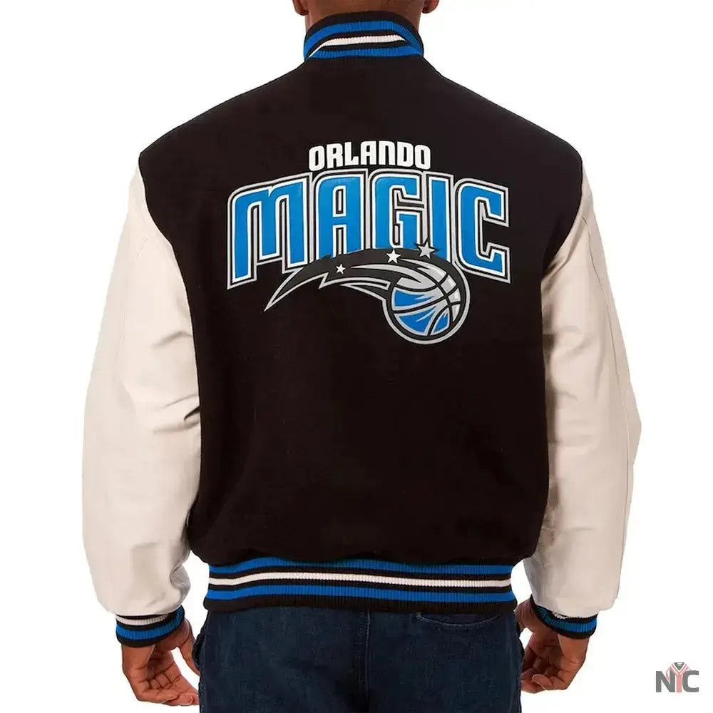 Orlando Magic Black and White Varsity Jacket