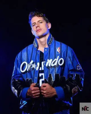 Orlando Magic x Jeff Hamilton NBA Blue Varsity Jacket