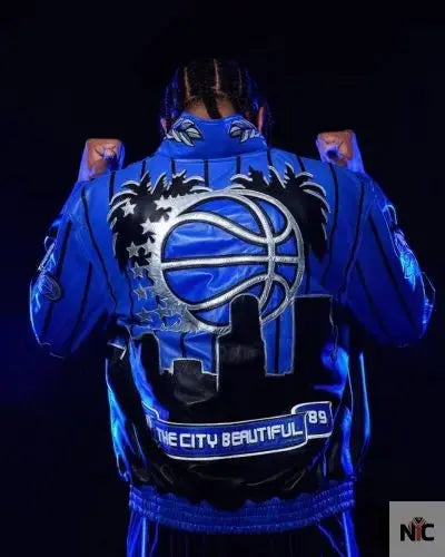 Orlando Magic x Jeff Hamilton NBA Blue Varsity Jacket