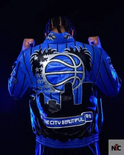 Orlando Magic x Jeff Hamilton NBA Blue Varsity Jacket