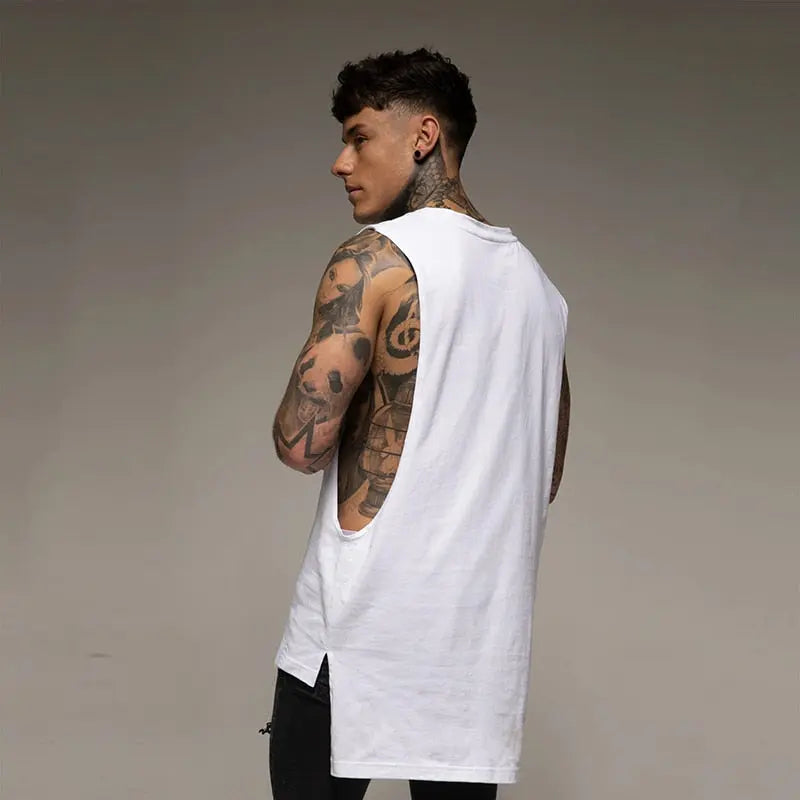 Oversize Cut Off Sleeveless Shirt