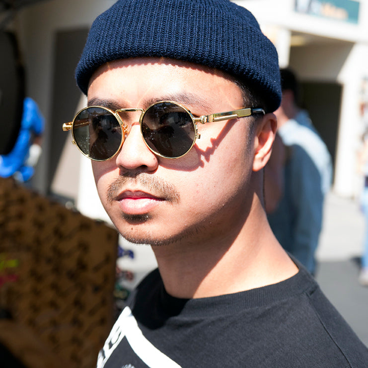 Round Gunmetal Metal Goth Steampunk Sunglass - Ivan 5