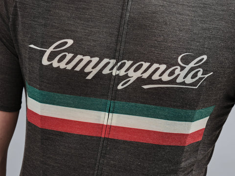 Campagnolo PALLADIO WOOL Men's Cycling Jersey (Black - Italy) S-2XL