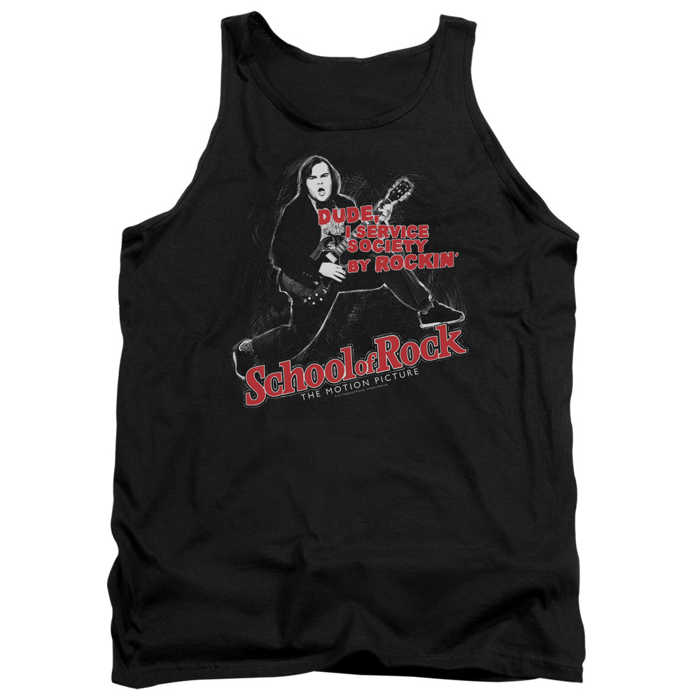 School Of Rock Rockin Mens Tank Top Shirt Black Officially Licensed