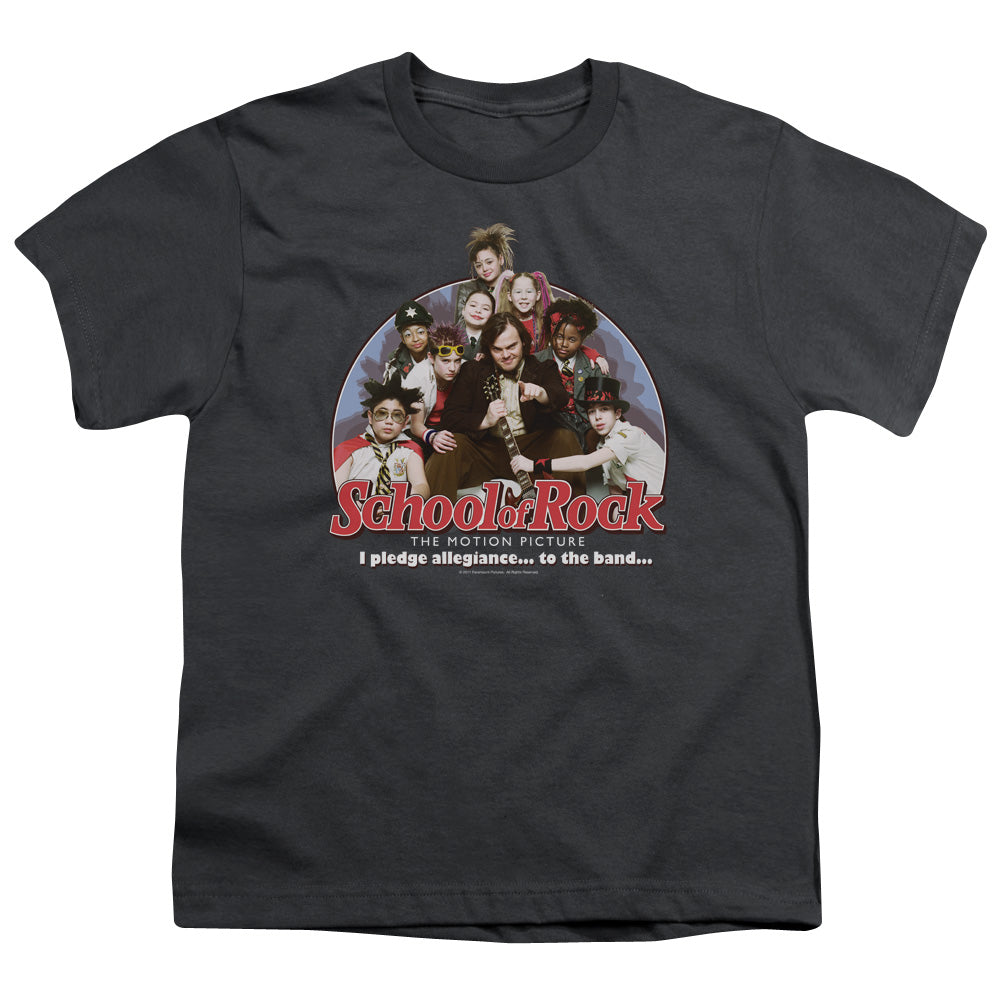 School Of Rock I Pledge Allegiance Kids Youth T Shirt Charcoal Officially Licensed