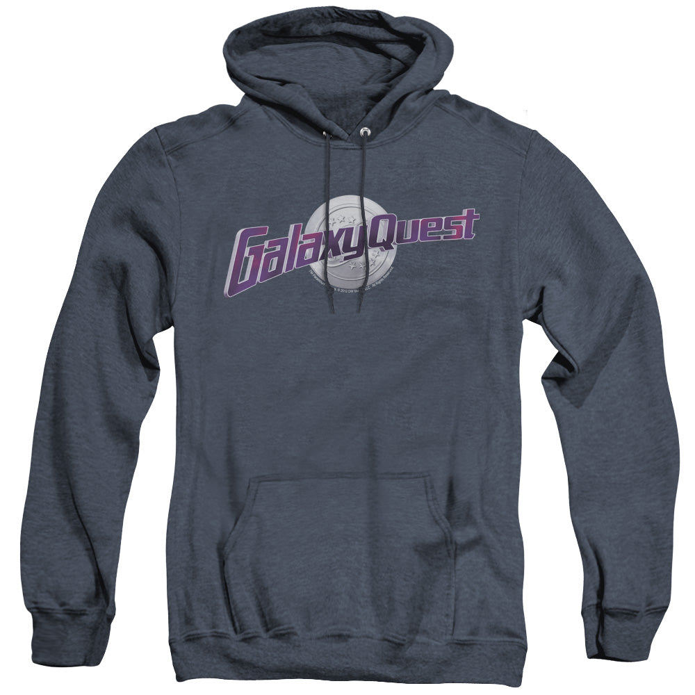 Galaxy Quest Logo Mens Heather Hoodie Navy Officially Licensed