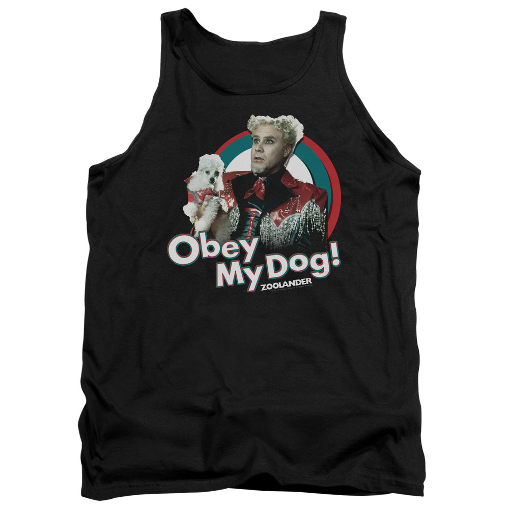 Zoolander Obey My Dog Mens Tank Top Shirt Black Officially Licensed