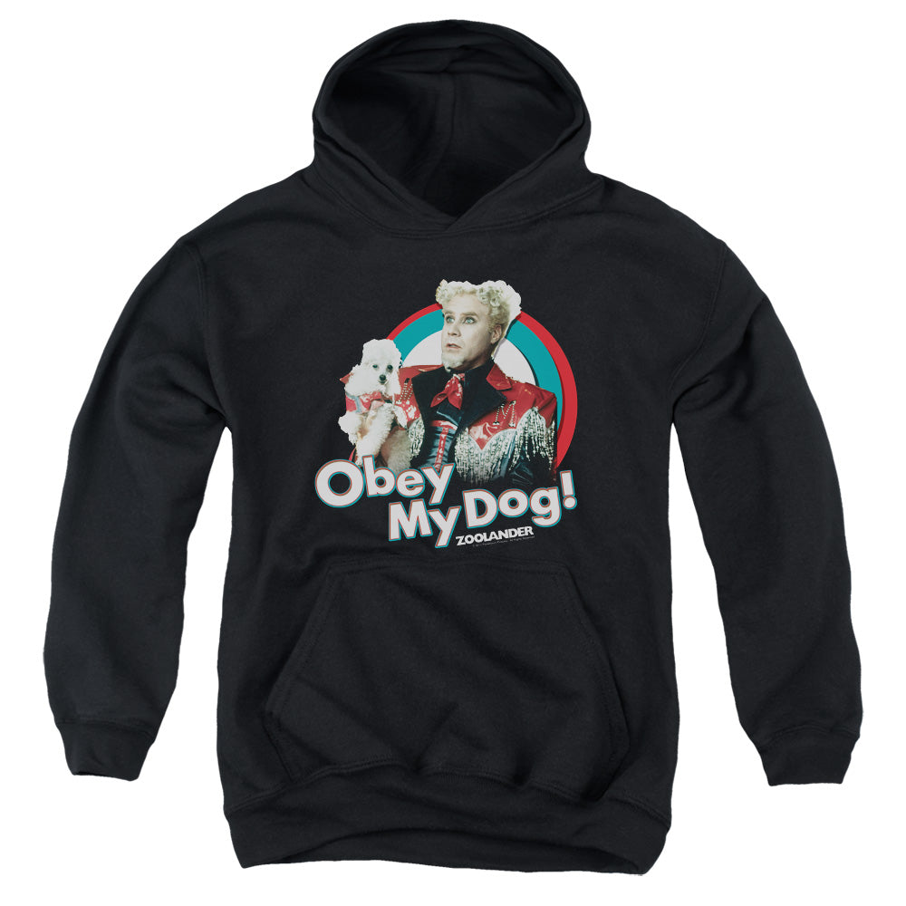 Zoolander Obey My Dog Kids Youth Hoodie Black Officially Licensed