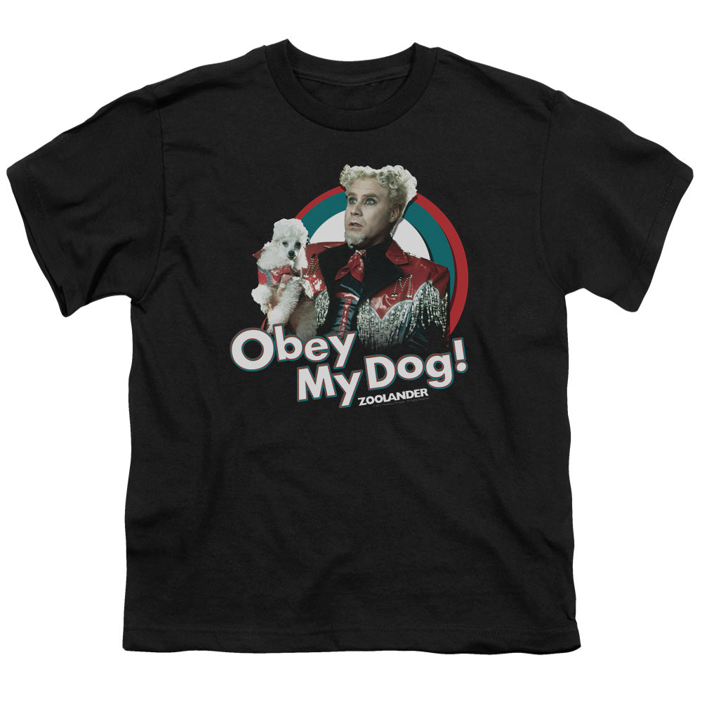 Zoolander Obey My Dog Kids Youth T Shirt Black Officially Licensed