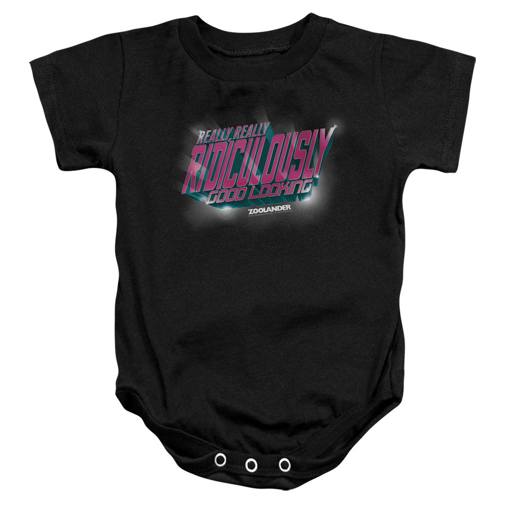 Zoolander Ridiculously Good Looking Infant Baby Snapsuit Black Officially Licensed