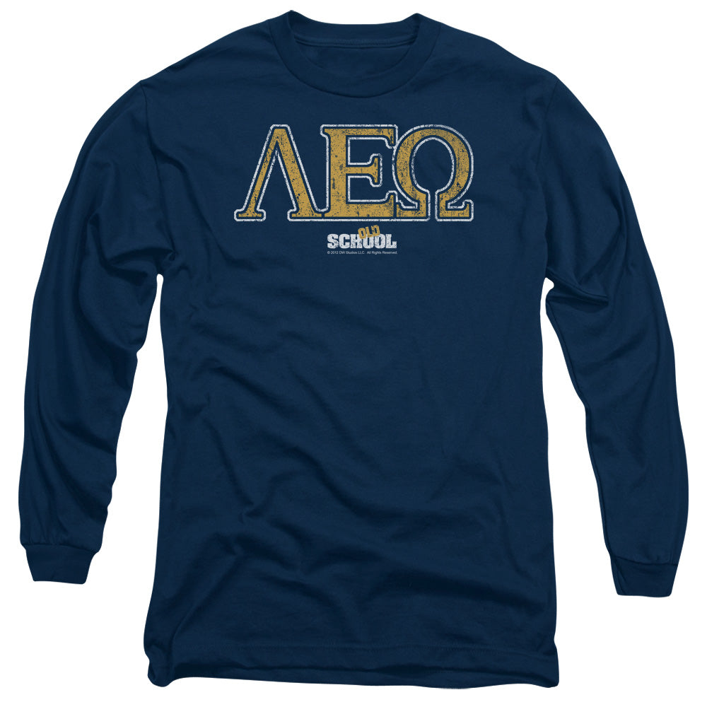 Old School Leo Mens Long Sleeve Shirt Navy Officially Licensed