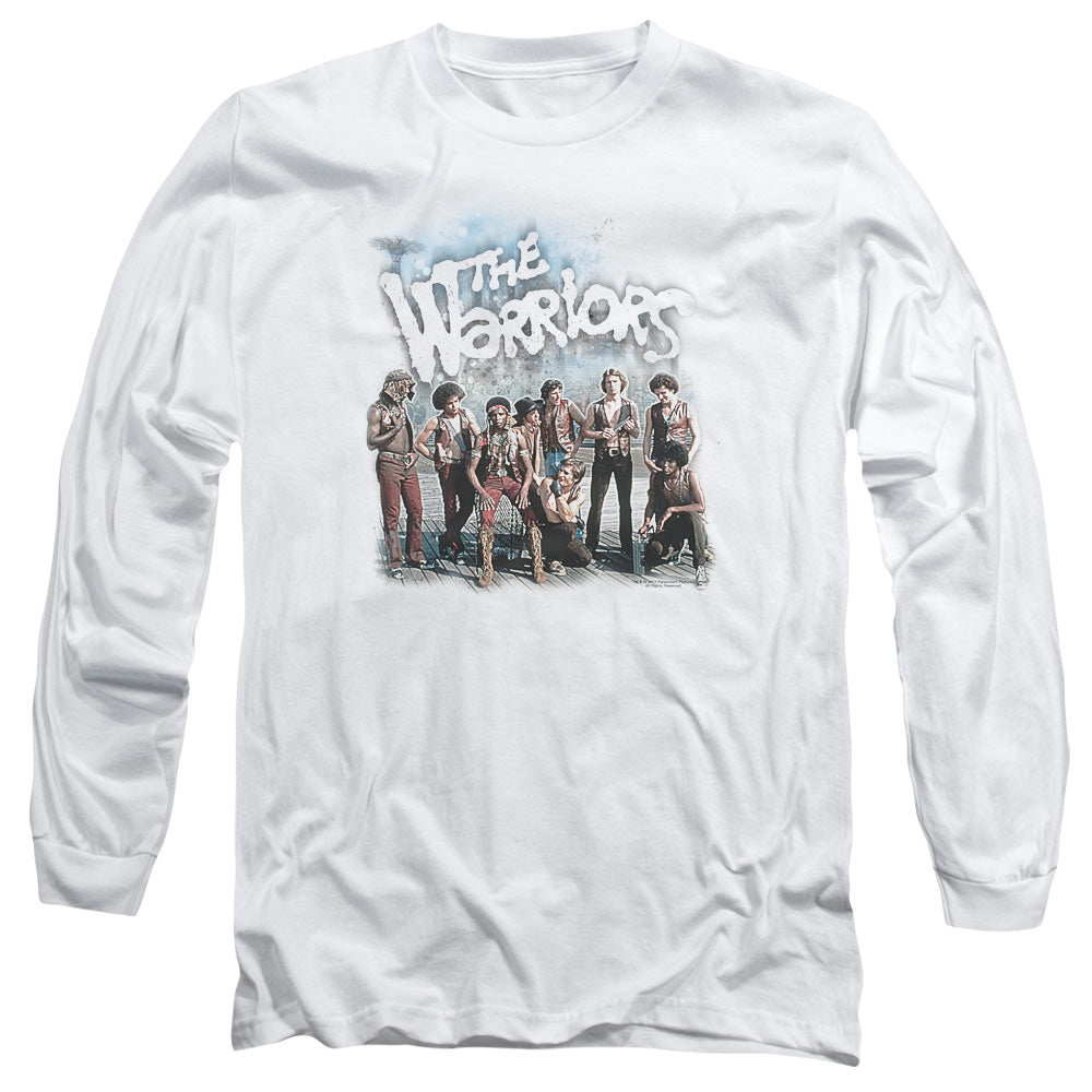 Warriors Amusement Mens Long Sleeve Shirt White Officially Licensed