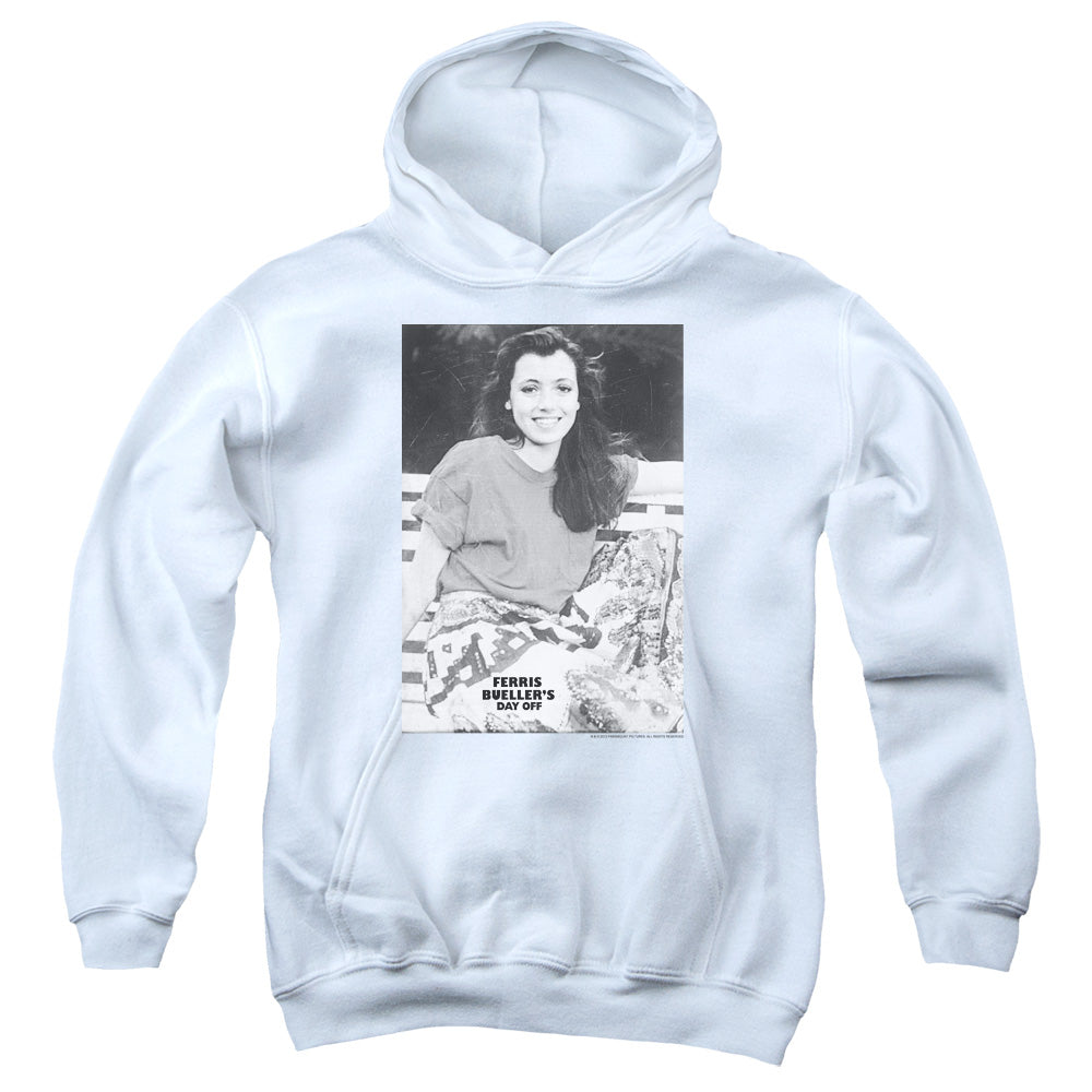 Ferris Buellers Day Off Sloane Kids Youth Hoodie White Officially Licensed