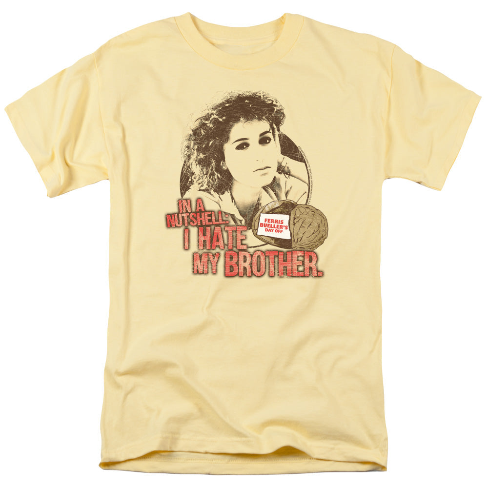 Ferris Buellers Day Off Nutshell Mens T Shirt Yellow Officially Licensed
