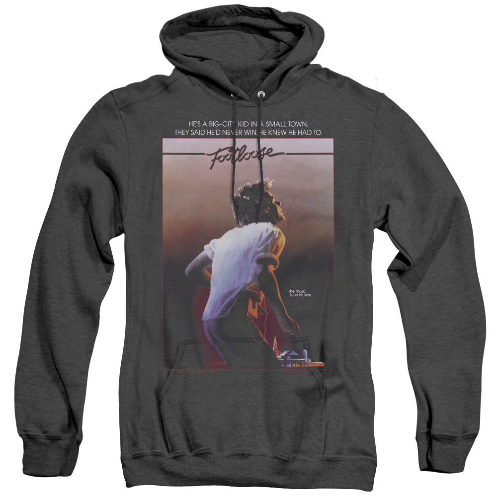 Footloose Poster Mens Heather Hoodie Black Officially Licensed