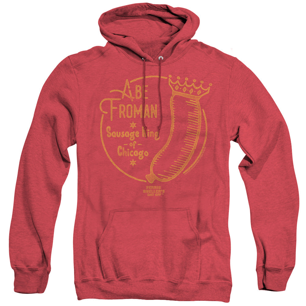 Ferris Bueller Abe Froman Heather Mens Hoodie Red Officially Licensed