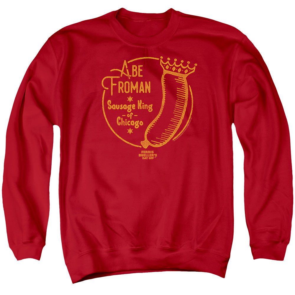 Ferris Bueller Abe Froman Mens Crewneck Sweatshirt Red