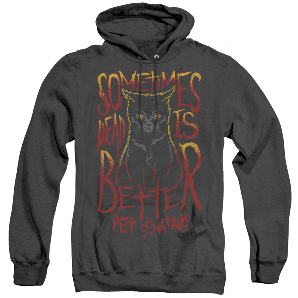 Pet Sematary Dead Is Better Mens Heather Hoodie Black Officially Licensed
