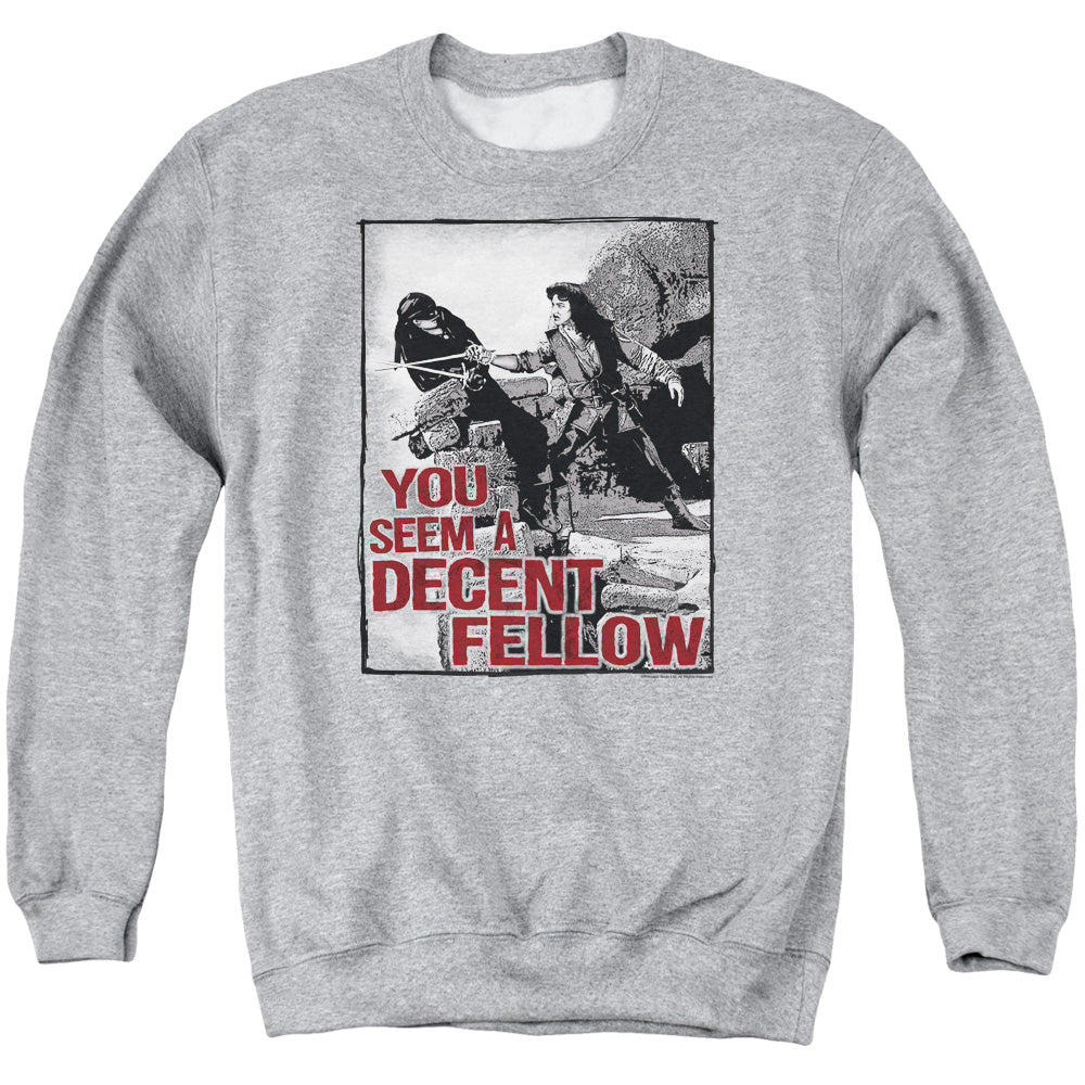 The Princess Bride Fellow Mens Crewneck Sweatshirt Athletic Heather Officially Licensed