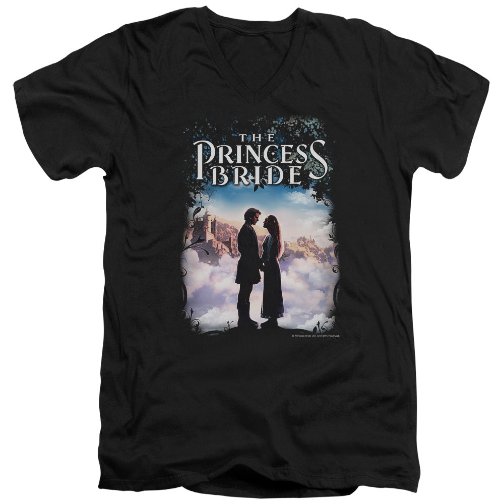 The Princess Bride Storybook Love Mens Slim Fit V-Neck T Shirt Black Officially Licensed