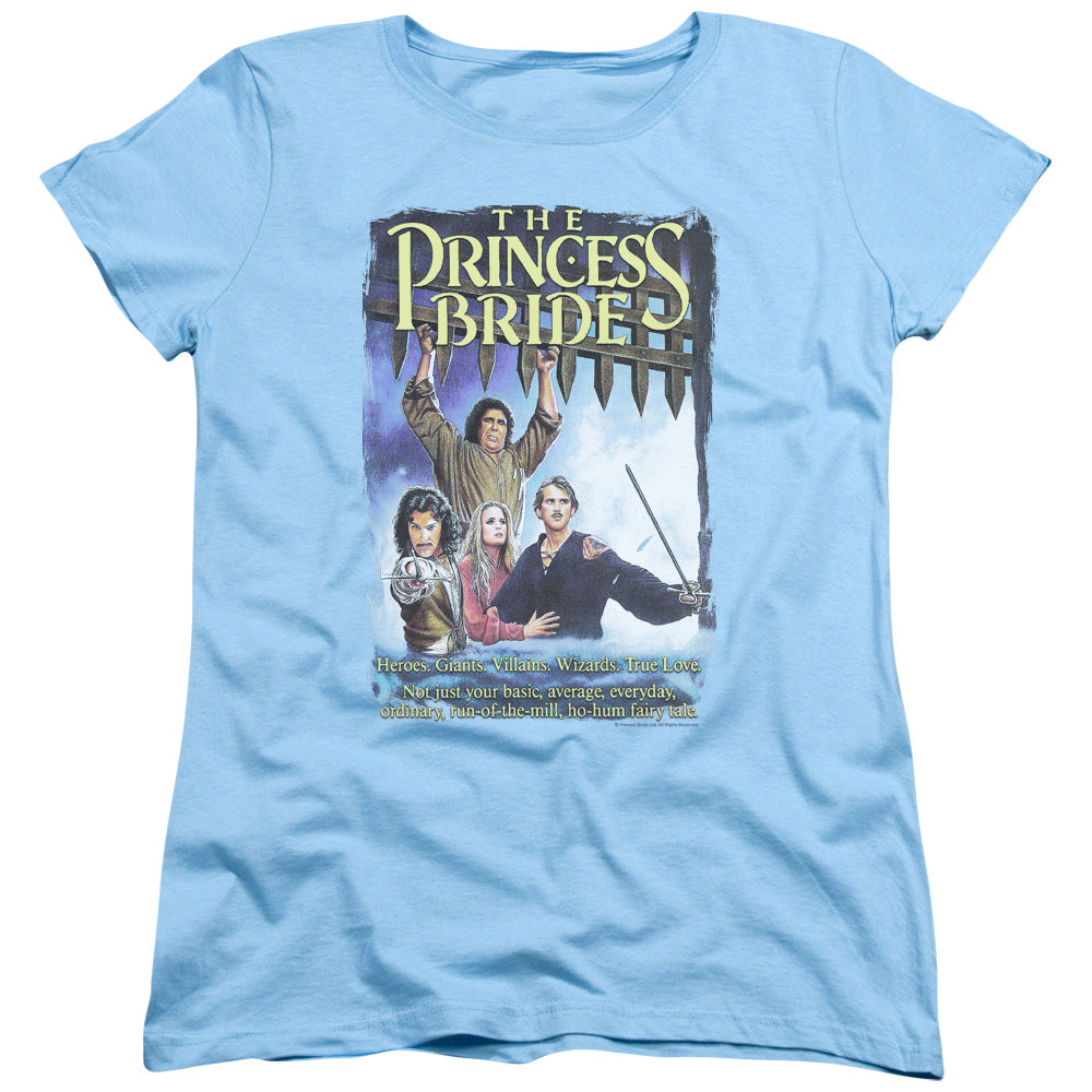 The Princess Bride Alt Poster Womens T Shirt Light Blue Officially Licensed