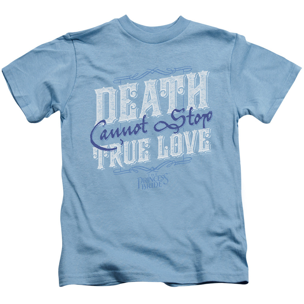 The Princess Bride Love Over Death Juvenile Kids Youth T Shirt Carolina Blue Officially Licensed