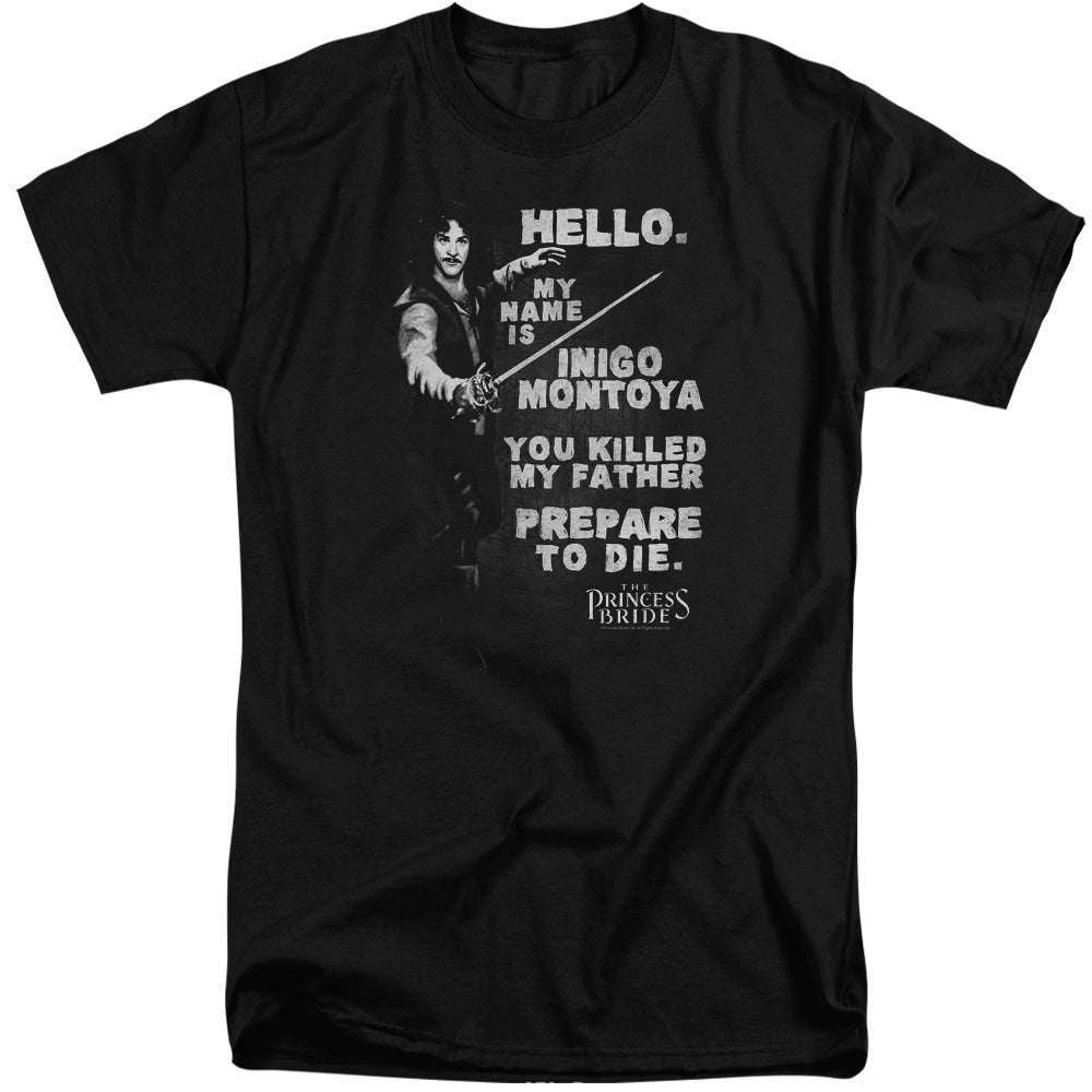 The Princess Bride Hello Again Mens Tall T Shirt Black Officially Licensed