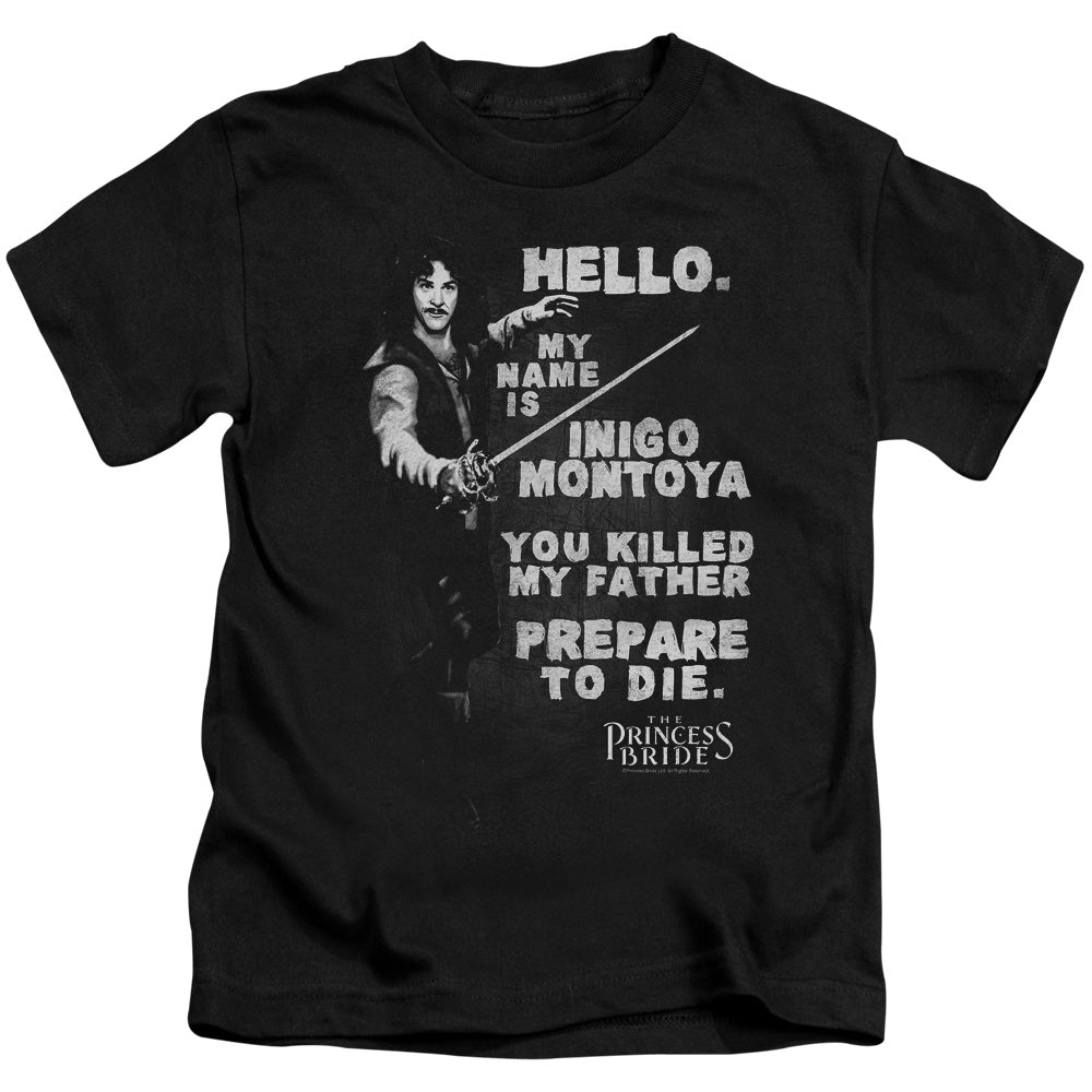 The Princess Bride Hello Again Juvenile Kids Youth T Shirt Black Officially Licensed