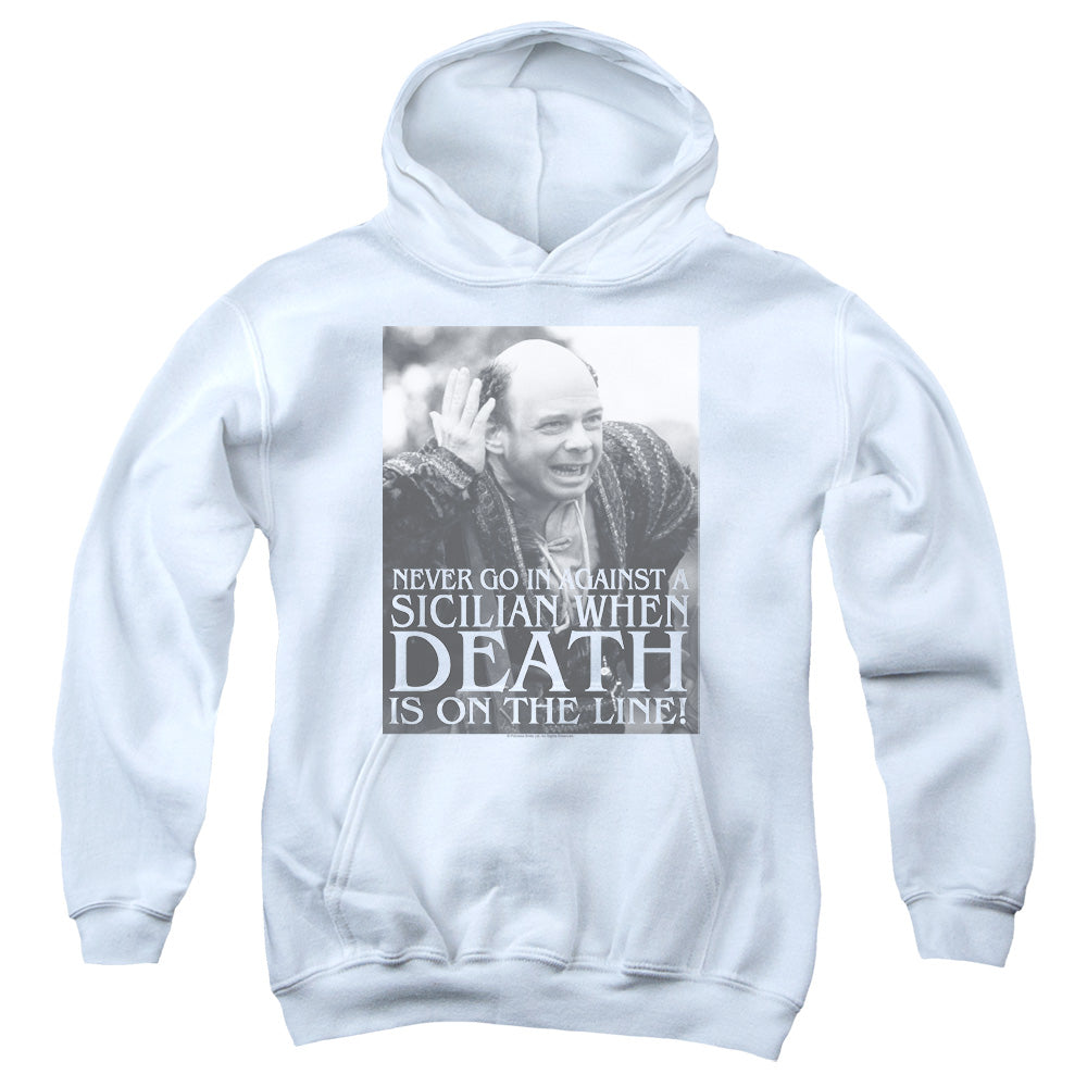 The Princess Bride Sicilian Kids Youth Hoodie White Officially Licensed